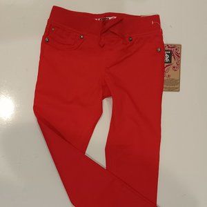 Lee Girl's Pants NWT in Flame Red Size 7